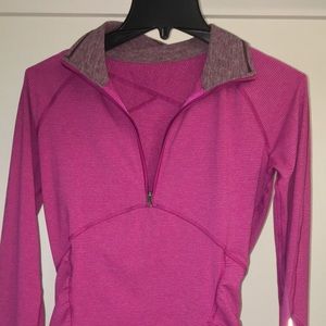 Pink lululemon quarter zip—- size 4